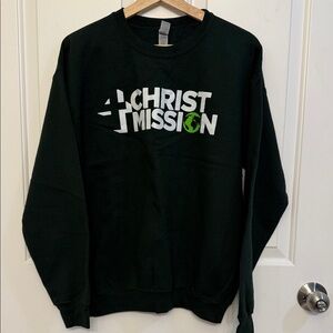 Gildan Dark Green Sweatshirt with White Logo